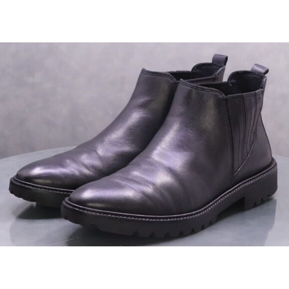 ECCO Women's Chelsea Boots Size EU 39 US 8-8.5 Leather Black - Picture 1 of 13